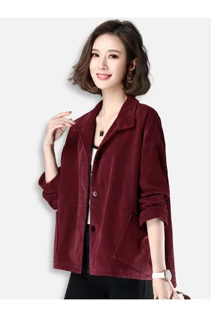 JC Collection Women Red Tailored Jacket
