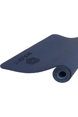 BOLDFIT Navy Blue Solid Yoga Mats