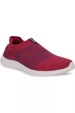 POWER Women Pink Woven Design Slip-On Sneakers
