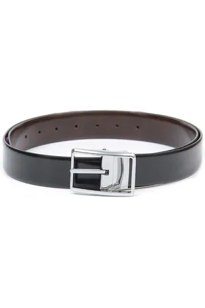 thickskin Men Black Leather Reversible Formal Belt