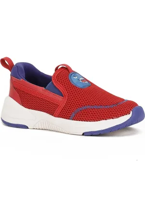 Bubblegummers Girls Red Woven Design Slip-On Sneakers