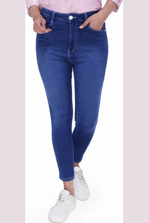 FCK-3 Women Blue Jean Skinny Fit High-Rise Heavy Fade Stretchable Jeans