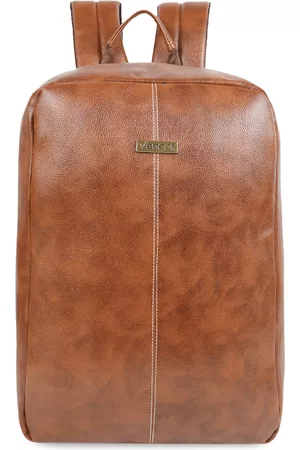 Veneer Unisex Tan Backpack with Anti-Theft