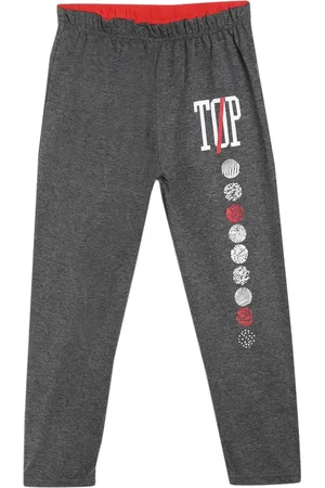 Sweet Angel Boys Charcoal Solid Pure Cotton Relaxed-Fit Track Pants