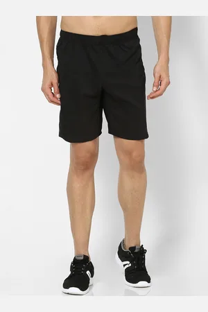 DECATHLON Men Black Fitness Training Dry-Fit Shorts With Side Zip