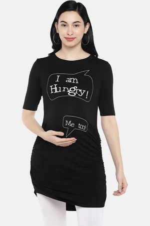 Blush Women Black Printed Longline Top