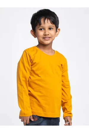 Friskers Boys Mustard Yellow Running T-shirt