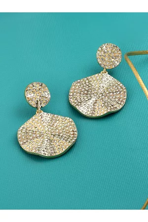 Ami Woman Gold-Toned Contemporary Drop Earrings