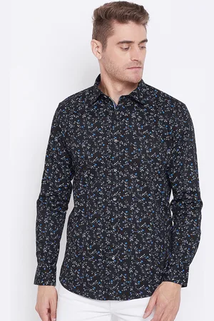 Duke Men Black Regular Fit Printed Casual Shirt