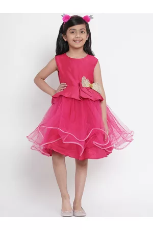Bhama Pink Layered Crepe Dress