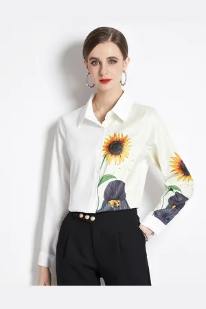 JC Collection Women White Floral Printed Casual Shirt