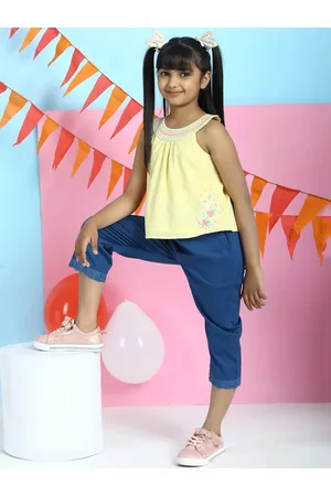 Biba Yellow Pure Cotton Regular Top