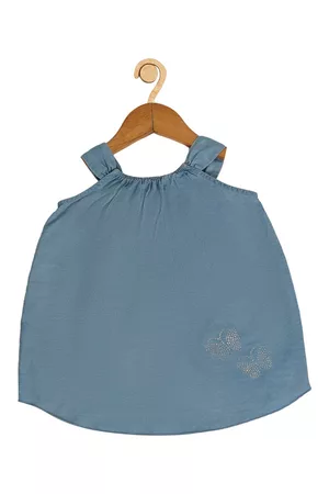 Creative Blue Denim A-Line Dress