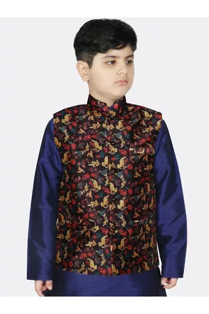 SG Boys Black Nehru Jackets