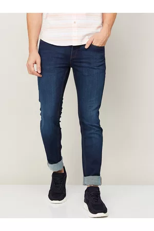 Lifestyle Men Blue Slim Fit Light Fade Cotton Jeans