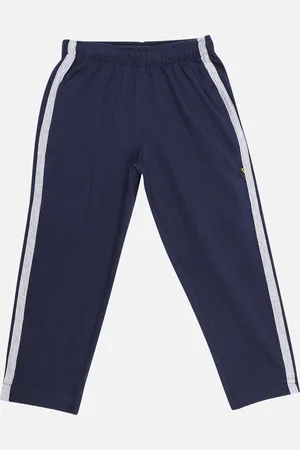 PROTEENS Boys Navy Blue Solid Straight-Fit Track Pants