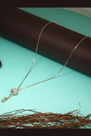 Adwitiya Collection Gold-Toned Copper Gold-Plated Handcrafted Necklace