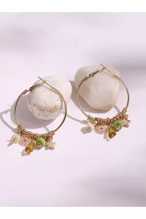 DEEBACO Multicoloured Circular Hoop Earrings