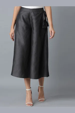 Elleven Women Black Solid Loose Fit Culottes