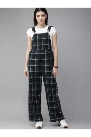 White on sale flared dungarees