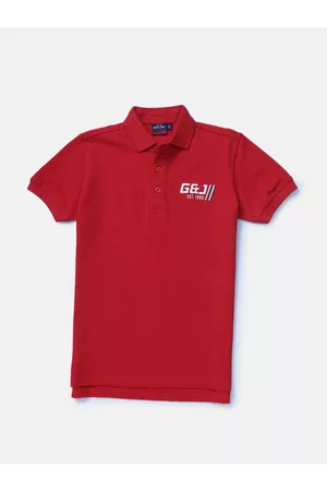 Gini and Jony Boys Red Polo Collar T-shirt