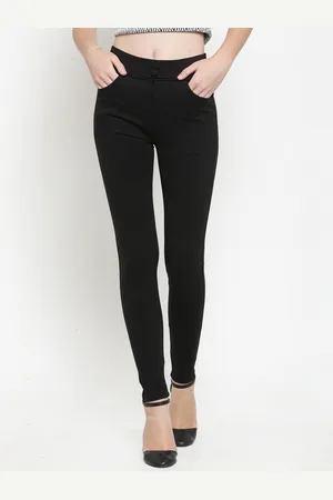 Clora Creation Women Black Solid Skinny-Fit Jeggings