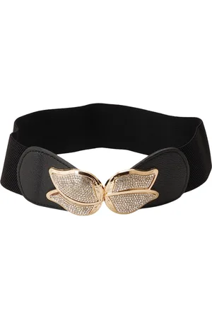 STYLE SHOES Women Black Embellished Belt