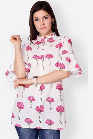 Cation Women White Printed Tunic