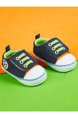 Lifestyle Boys Navy Blue Woven Design Slip-On Sneakers