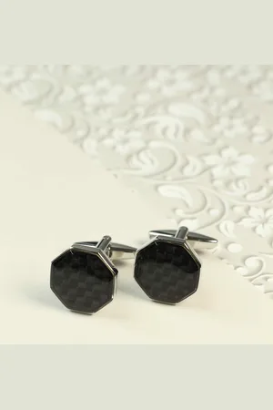 Tossido Men Solid Brass Metal Premium Geometric Cufflink