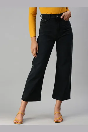 SHOWOFF Women Charcoal Straight Fit High-Rise Light Fade Stretchable Jeans