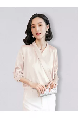 JC Collection Women Off White Solid Polyester Wrap Top