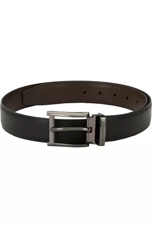 Pacific Men Black & Brown Solid Reversible Belt