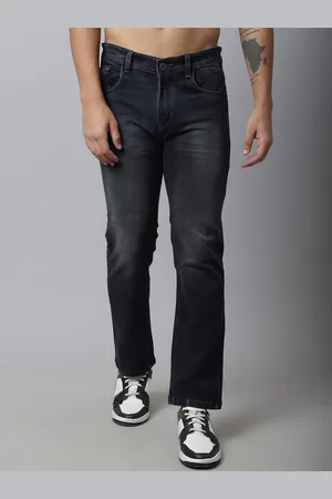 Rodamo Men Black Low Distress Light Fade Stretchable Jeans