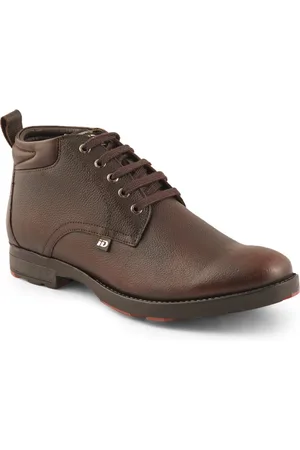 ID Men Brown Leather Derbys
