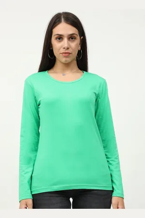 Fleximaa Women Green T-shirt