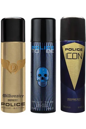 Police Men Pack of 3 Deodorants - To Be Or Not To Be + Millionaire + Icon - 200ml each
