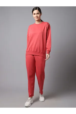 VIMAL JONNEY Women Solid Pure Cotton Tracksuit