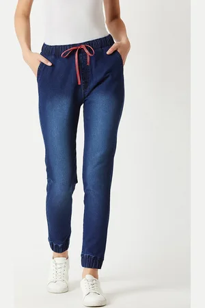 Miss Chase Women Navy Blue Regular Fit Solid Joggers