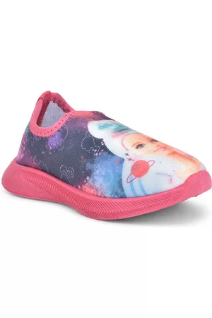 toothless Girls Pink Barbie Printed Slip-On Sneakers