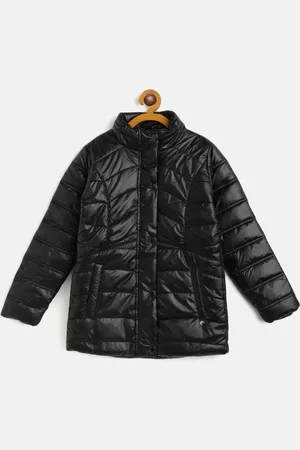 Monte Carlo Girls Black Solid Puffer Jacket
