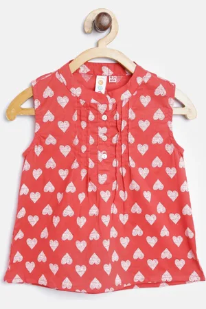 Kids On Board Red Geometric A-Line Top