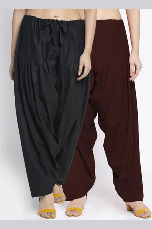 Jinfo Women Pack Of 2 Solid Cotton Salwar