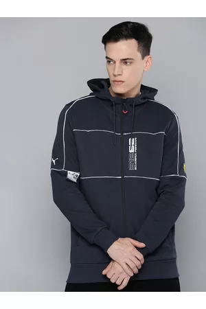 PUMA Men Navy Blue B12B2 Ferrari Race Hdd Sweat Jacket