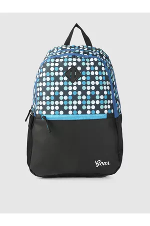 GEAR Boys Blue & Black Geometric Uber Backpack