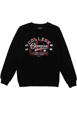 DYCA Boys Black Printed Sweatshirt