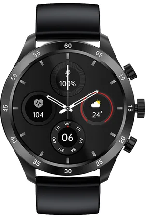 Hämmer Black Active 1.32 Inch Round Dial Smart Watch with Bluetooth Calling Function