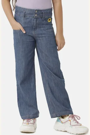 UNDER FOURTEEN ONLY Girls Navy Blue Jeans