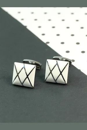 Tossido Men Textured Brass Metal Premium Cufflink