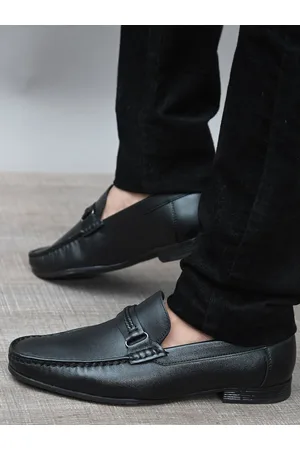 San Frissco Men Black Lightweight Horsebit Loafers